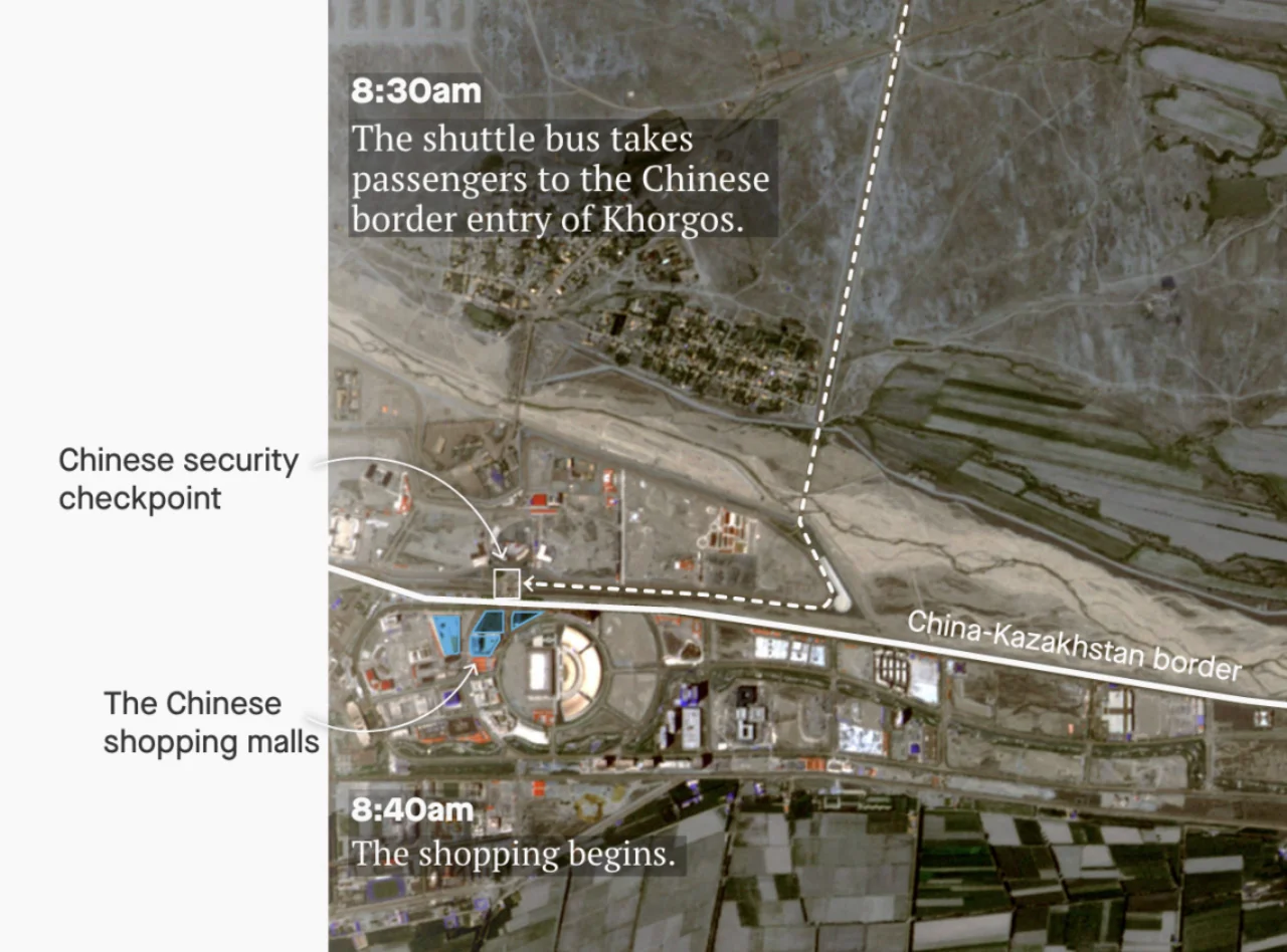 The buyers and sellers of Khorgos, a special trade zone on the Kazakhstan-China border